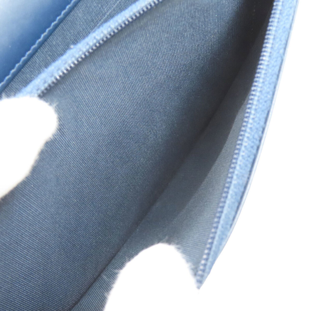 CHANEL Blue Lambskin Leather Logo Wallet - Picture 7 of 16